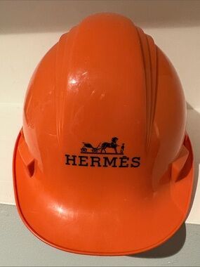 Rare and Collectible Hermès Orange 
Orange Polyethylene Toronto Construction Hat